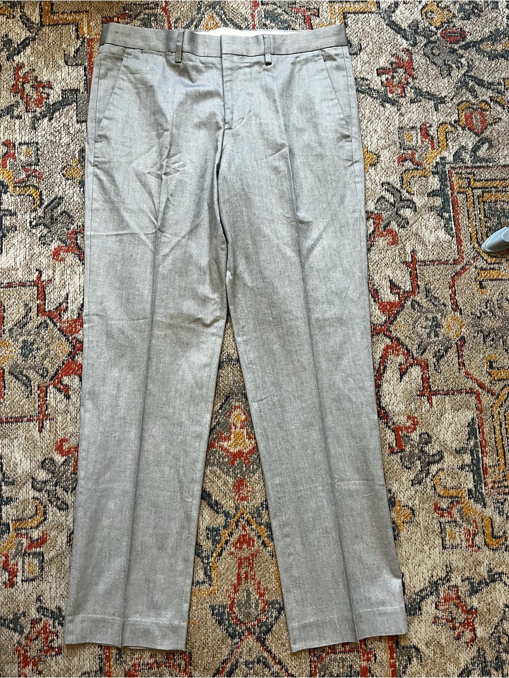 Express Men's Gray Suit - Slim Tailored Size In Photos 100% Cotton